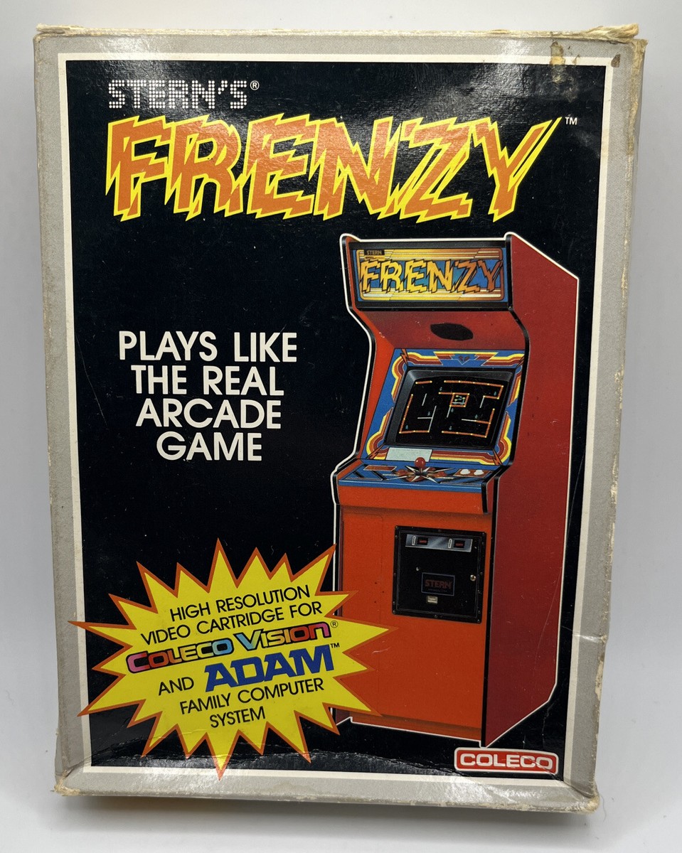 フランケンシュタインゲーム　COLECO GAMES　デッドストック品 Colecovision Sterns Frenzy Game Cartridge Complete W/Box