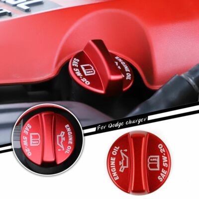 For Dodge Challenger Charger 2009+ Aluminium Alloy Cnc Engine Oil Cap Cover Trim