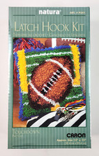 Natura Latch Hook Kit TOUCHDOWN Caron 12" x 12" Art. P541 Football -New/Sealed