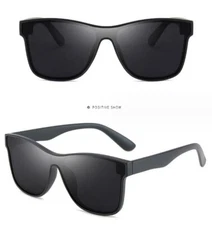 Polarized Sunglasses Deion Prime Time Matte Black Frame Dark Smoke Tinted Lens