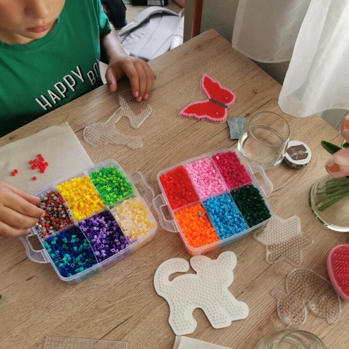 10600er Bügelperlen Set, Steckperlen mit Aufbewahrungsbox, Bügelperlen Platten - Bild 14 von 22