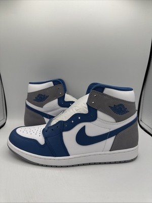 Jordan Air Jordan 1 Retro High OG True Blue White Cement Grey DZ5485-410 Sz 12
