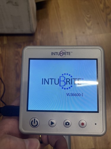 Intubrite Video Laryngoscope VLS 6600I on Screen VLS 3500 on Tag - Powers On