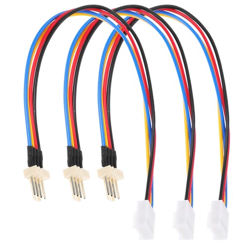 3 Pcs Computer Fan Extension Cable Power Cord 4-Pin Connector Adapter - 第 5/12 張圖片