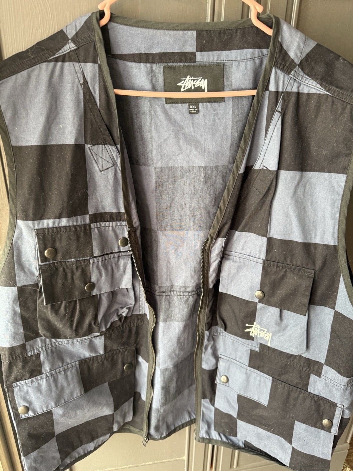 Brand New Stussy Utility Checkered Vest (XXL)
