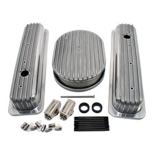 Chevy 350 Short Retro Finned Vortec Tbi Valve Covers Air Cleaner Dress Up Kit Chevy 350 Short Retro Finned Vortec Tbi Valve Covers Air Cleaner Dress Up Kit