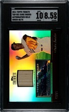 Duke Snider POP 1 2011 Topps Tribute #TAR-DS1 Green /75 Auto Bat SGC 8.5 Auto 10