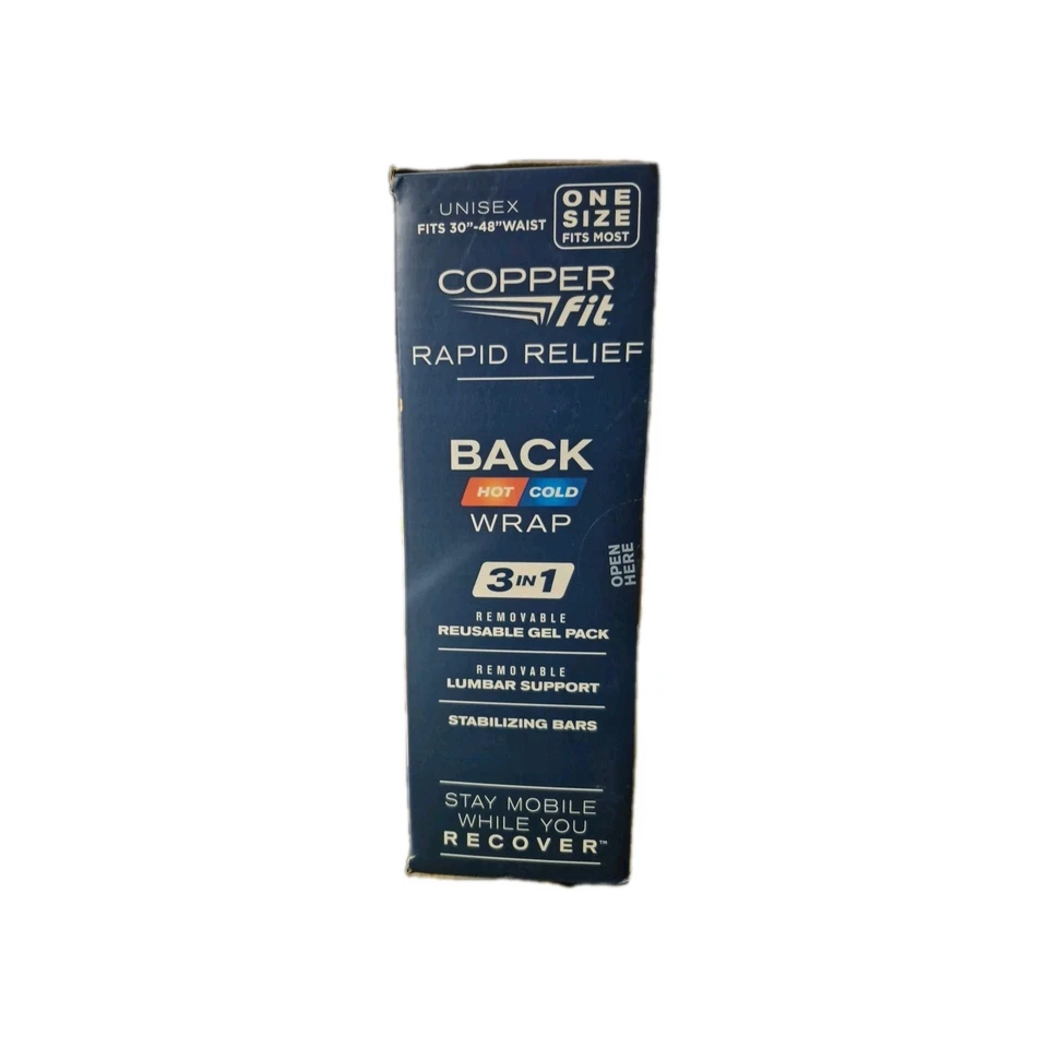 COPPER Fit 快速缓解 3 合 1 热/冷治疗背部支撑 均码 可调节 — 第 2/4 张图片