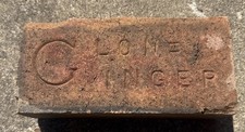 Antique Brick Labeled GLON - INGER PA BRICK SALVAGED PENNSYLVANIA COLLECTIBLES