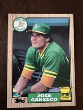 1987 Topps #620 Jose Canseco All Star Rookie Gold Cup Oakland Athletics NMMT