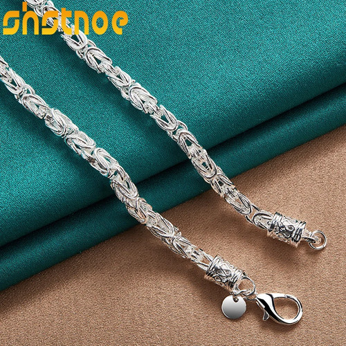 925 Sterling Silver Dragon Head Necklace 20 Inch Chain For Women Man Engagement - Picture 3 of 23