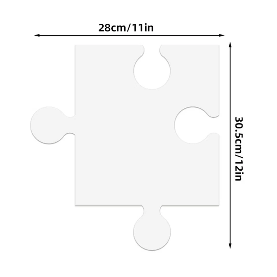 24 puzzle in cartone bianco, multiuso, 30,5 cm x 28 cm - Immagine 3 di 4