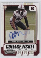 2021 Contenders Draft Picks College Ticket Stub 19/24 Israel Mukuamu Auto 16tx