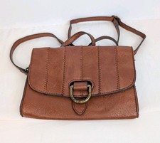 Women's Frye & Co Brown Vegan Leather Western Card Organizer Crossbody Bag