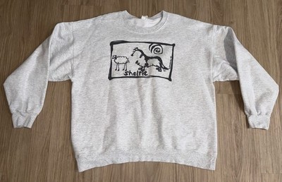 Vintage 1998 McCartney L Sweatshirt Sheltie Graphic Heather Gray Hanes Cotton
