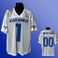 Sport-Tek Kid Rock 00 Fcks Given XL White Polyester Football Jersey Eagle Logo