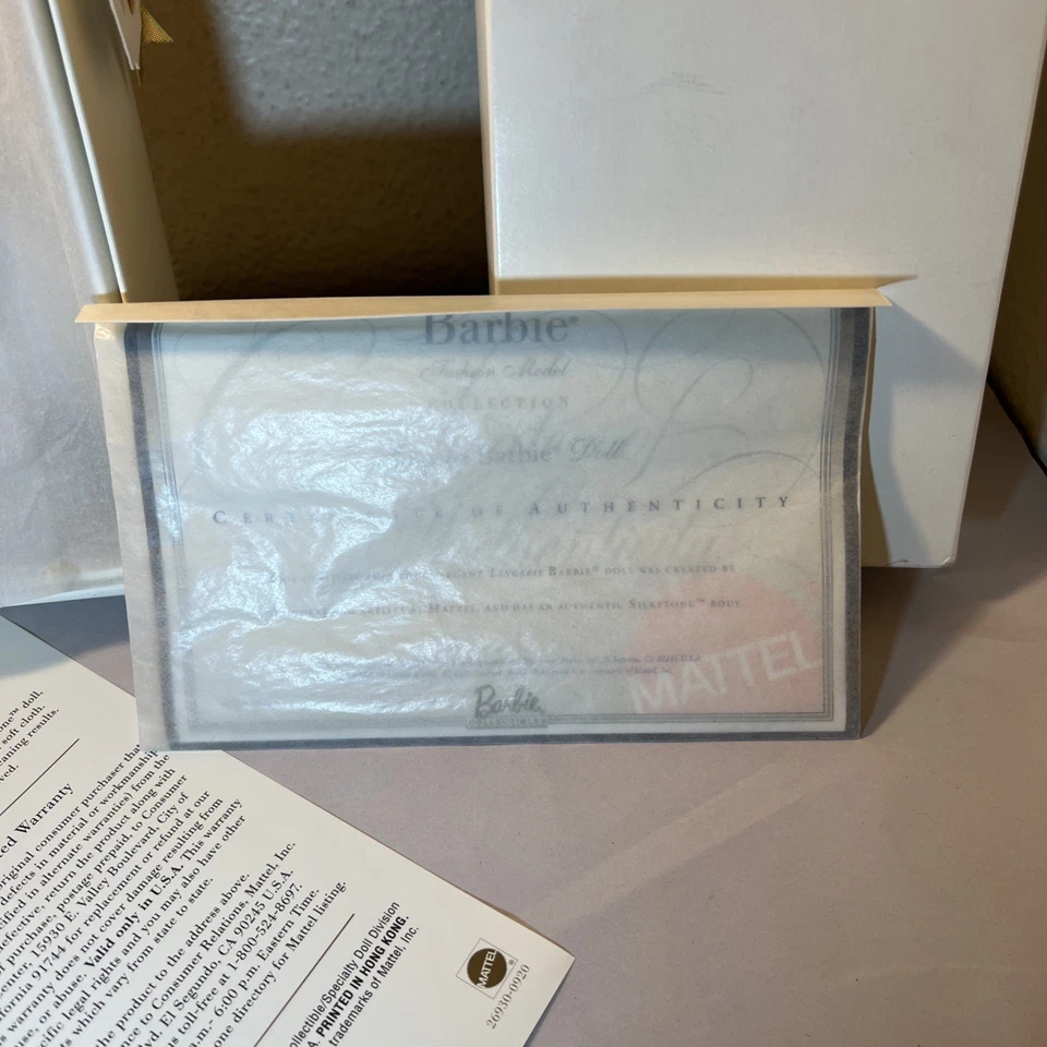 Edición Limitada 2000 Moda Modelo Colección La Lencería Barbie Muñeca 26930  Foto 3 de 4