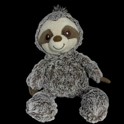 Aurora Ebba Sloth Sammie Plush Stuffed Animal Frosted Gray Brown 13 In Soft Toy