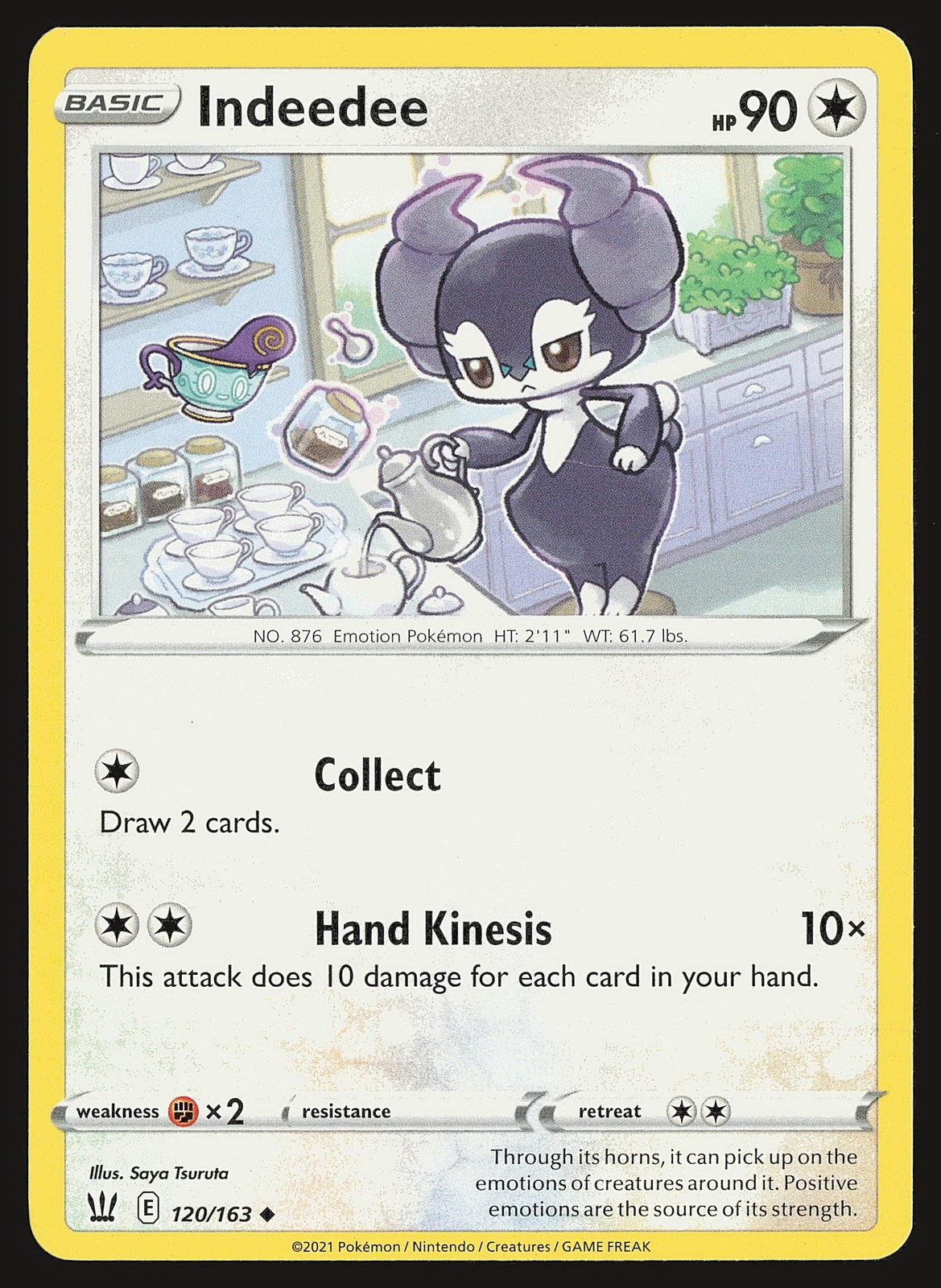 SWSH05: Battle Styles Indeedee #120/163 Uncommon Pokemon Card