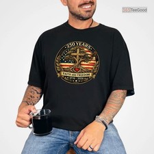 250 Years Faith and Freedom Shirt, Christian USA 250th Anniversary Graphic Tee