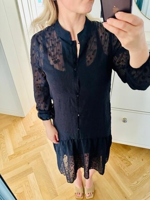 Saint Tropez Kleid mit Unterkleid Dunkelblau Größe XS
