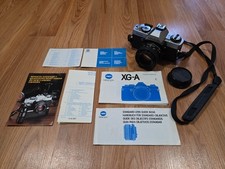 Minolta XG-A 35mm Film Camera w. Instructions Insert Manual 50mm 1:2 Lens Japan