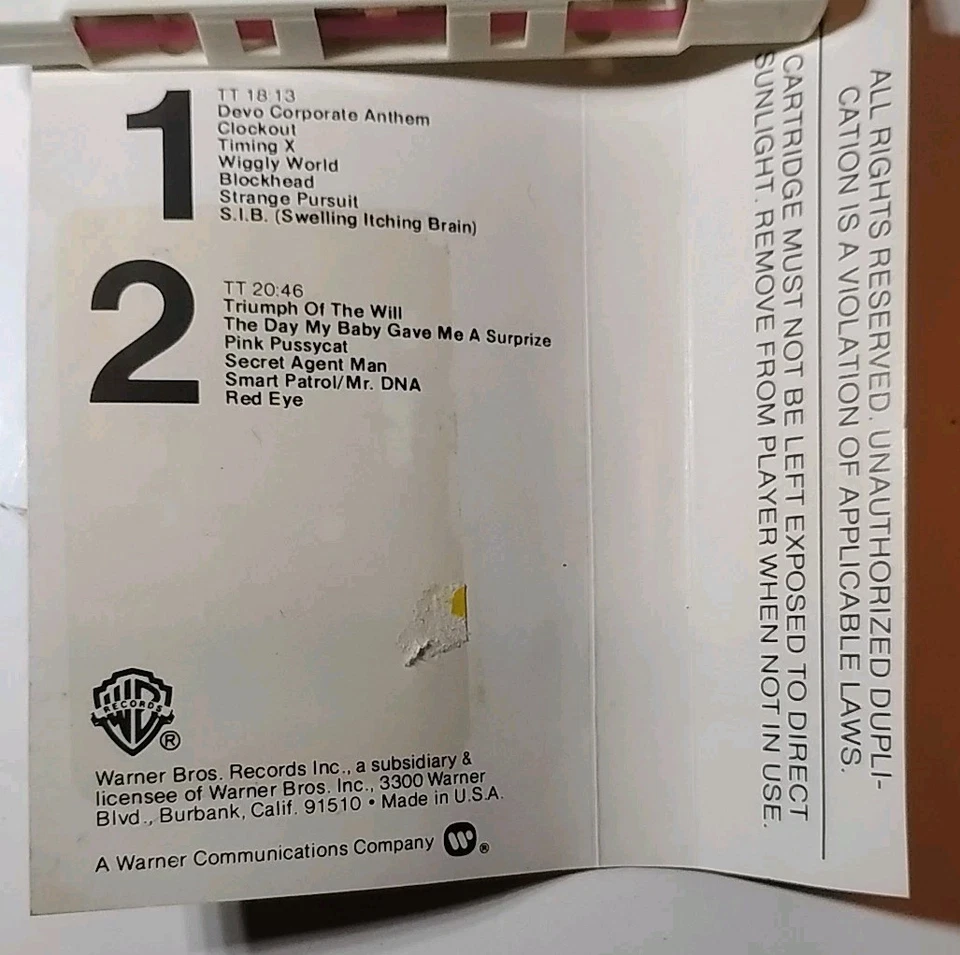 DEVO: Duty Now For The Future (1979, Cassette) Alternative Punk M5-3337 HTF - Image 3 of 3