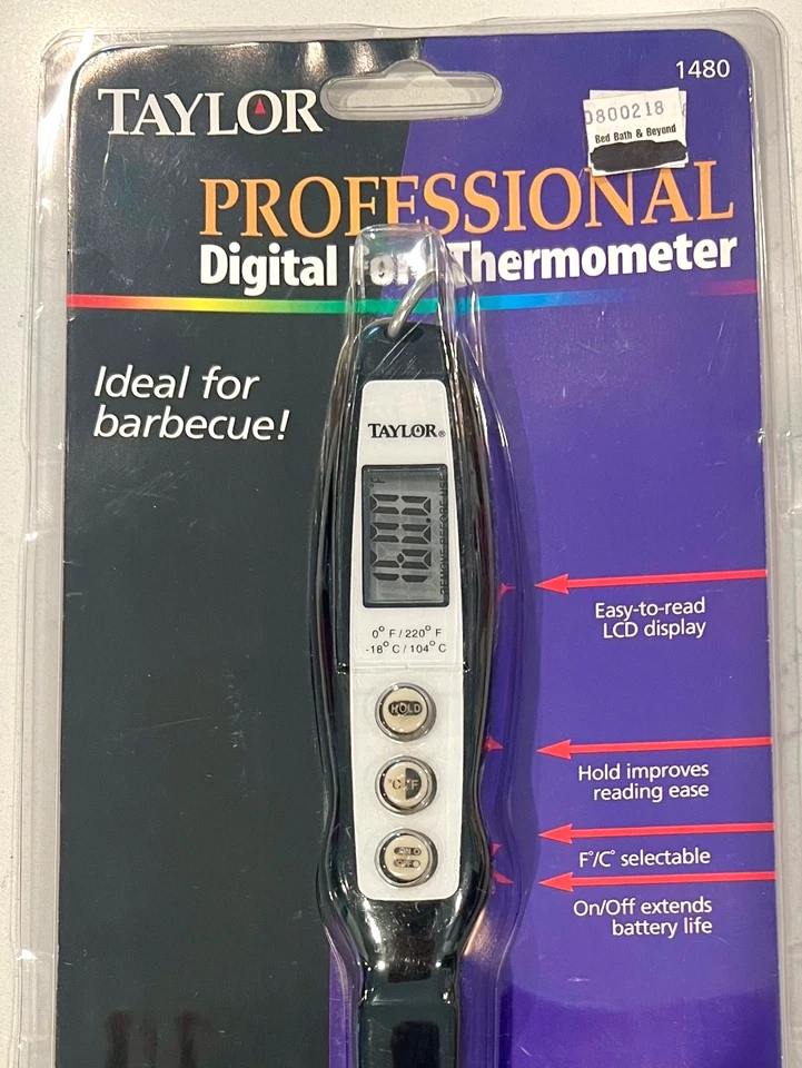 Termómetro de horquilla digital profesional Taylor ideal para barbacoa, horno, estufa Foto 2 de 4
