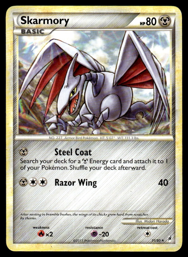 Skarmory #31 - Rare _  Pokemon Call of Legends - NM