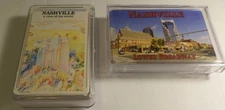 2 VTG DECKS OF NASHVILLE PLAYING CARDS IN HARD PLASTIC CASES