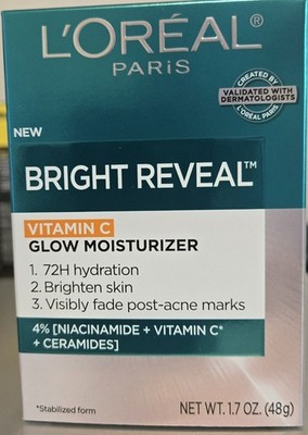 L Oréal Bright Reveal Vitamin C Niacinamide Glow Moisturizer 72HR Hydration