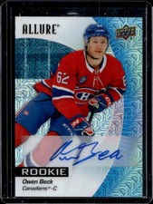 2023-24 UD Allure Owen Beck Blue Line Auto Rookie RC #/35 Canadiens