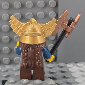 LEGO Castle Fantasy Era Warrior Dwarf Gold Helmet 852702 Battle Pack cas430