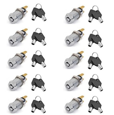 10 ON/OFF Lock Switch Electronic Key Switch Lock Keyed Alike Removable in On/Off