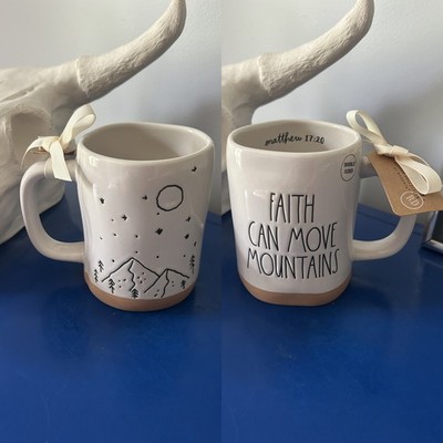 Rae Dunn Artisan Collection ''Faith Can Move Mountains'' Coffee Mug