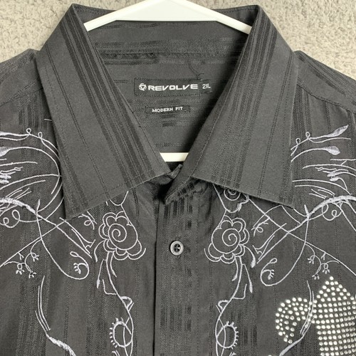 Camisa Revolve Para Hombres Manga Larga Ropa de Trabajo Rayas Rodeo Vaquero Occidental XX-Grande - Imagen 10 de 19