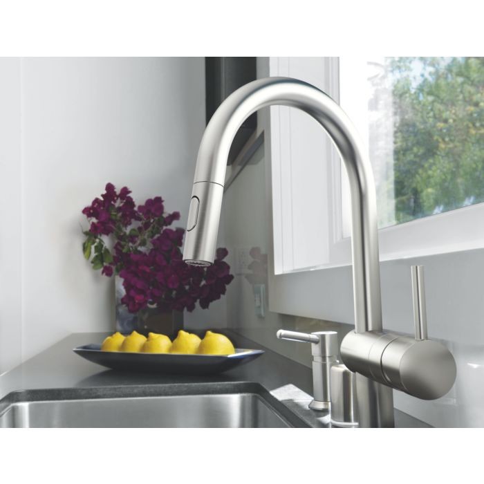 Grohe Minta Küchenarmatur 32321DC2 из сверхстальной стали, двухслойный корпус herausziehbare,
