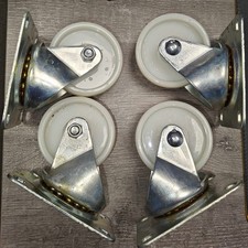 4 x Heavy Duty 75mm Plastic Swivel Castor Wheels Trolley Furniture Caster
