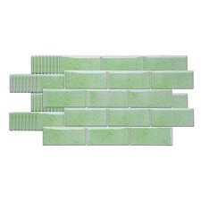 10 Pcs Light Green 9.4"x4.7" Peel and Stick Backsplash Tiles Mable Tile Stickers