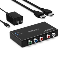 Component to HDMI Converter RGB 5 RCA YPbPr to Video Converter with HDMI Cable