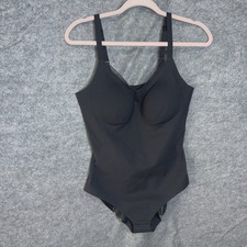 Honeylove CrossOver Cami Bodysuit Sz L Black Wireless Adjustable NWT