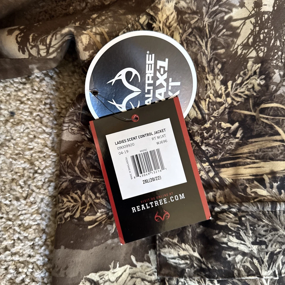 Realtree Lightweight Scent Factor Ladies 2XL Hooded Jacket MAX-1 XT Pink LogoNWT - Image 2 of 4