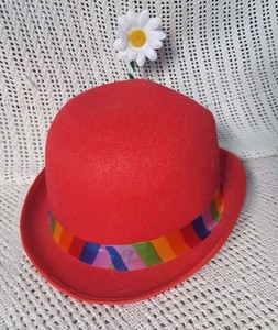 rainbow bowler hat
