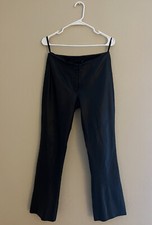 Wilsons Leather Pants Size 4 Midrise Flare Bottom Rocker Grunge 70  s 80  s Disco