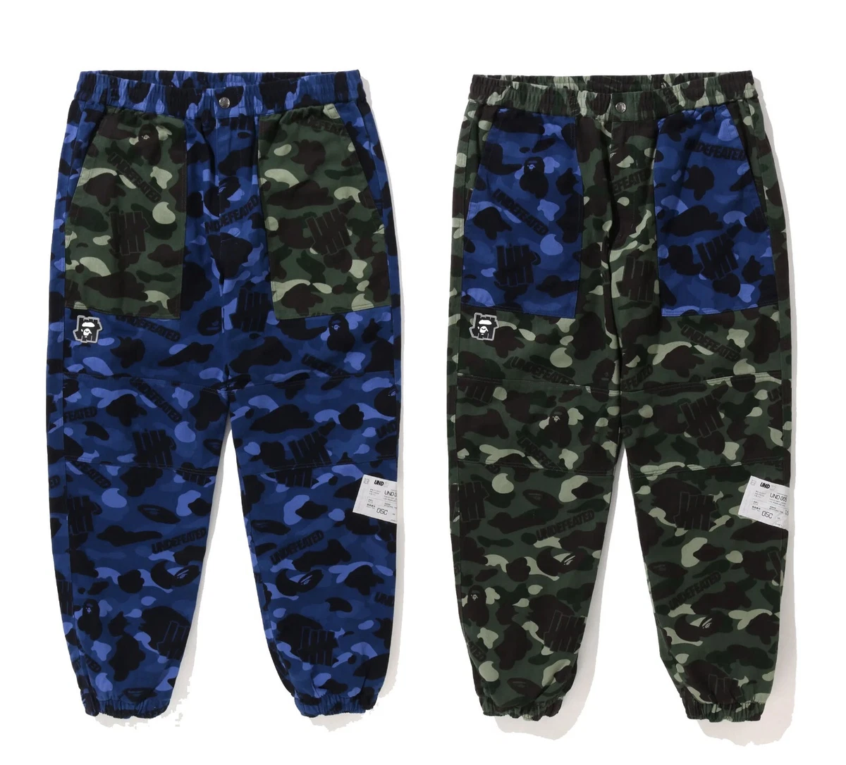 A BATHING APE Men s BAPE x UNDEFEATED COLOR CAMO FLANNEL PANTS