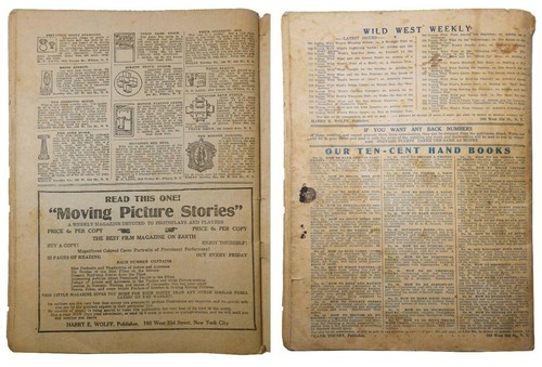 RARE EARLY 20TH C VINT WILD WEST WEEKLY 1918 H E WOLFF WESTERN THEMED PERIODICAL - Picture 12 of 12
