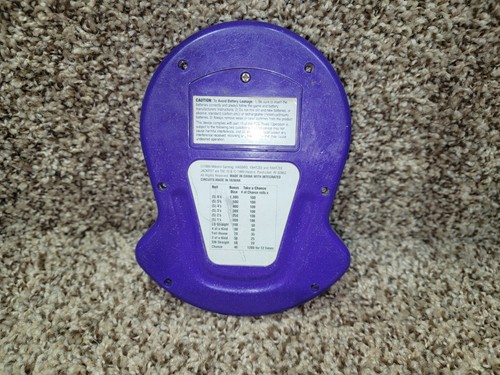 Vintage 1999 Yahtzee Jackpot Slots Handheld Electronic Game Hasbro Mikohn Works - Picture 3 of 3