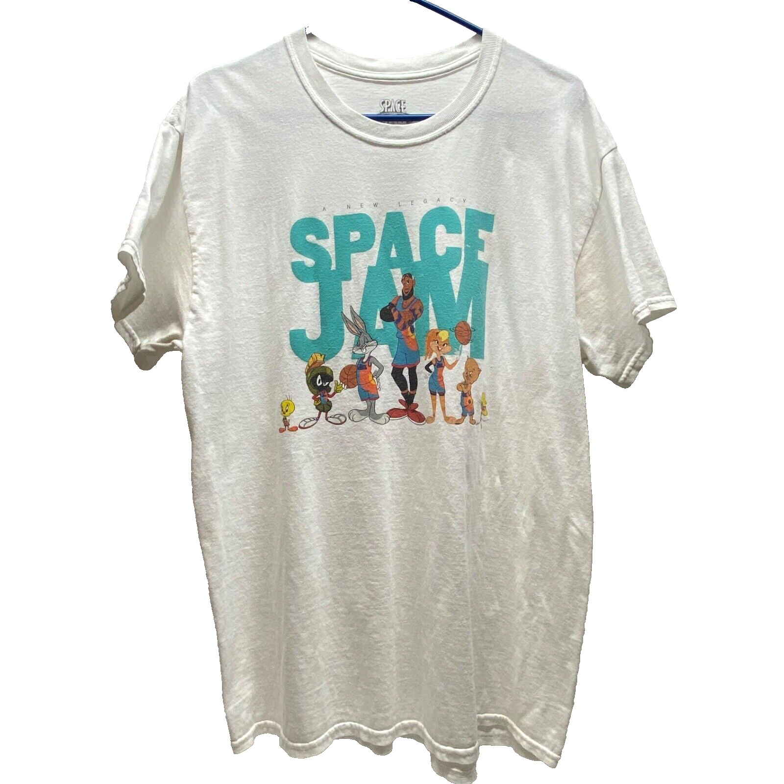 LeBron James Space Jam A New Legacy White Logo T-Shirt Adult Large