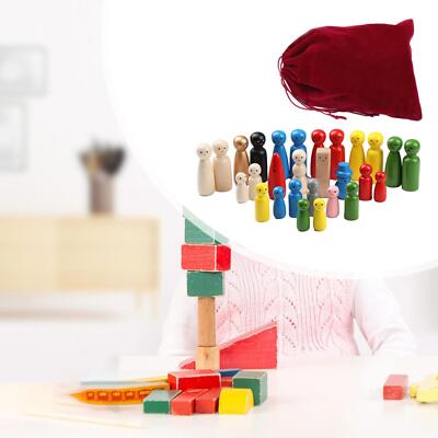 28x Holzklammer Puppen verschiedene Formen und Größen Spielset für Jungen Mädchen Kinder