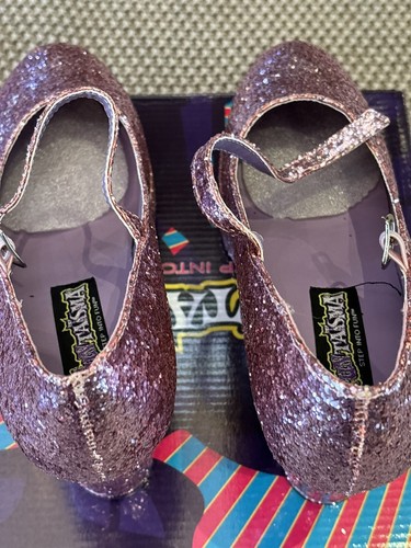 NWB Funtasma Pink Glitter Mary Jane Shoes Platform Size 9, Runs Small (8) - Picture 5 of 15